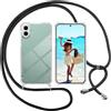 ISOI Cover con Cordino per Noting CMF Phone 1, Custodia Trasparente con Collana Tracolla Laccio Collo Ultra Sottile Morbido TPU Silicone Antiurto AntiGraffio Antiscivolo Case, Nero