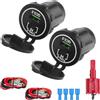 BlueXP 2 Prese USB Presa di Ricarica per Auto 12V PD USB-C e QC 3.0 Collegamento per Auto Accendisigari Impermeabile Kit di Alimentazione Cavo da 60 cm Pannello con Sega Tazza da 30 mm per Camper ecc