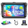 VECHTEL 8 CORE 6G+128G Autoradio Android 15 per VW Golf 5 6 Passat Jetta Caddy EOS T5 Tiguan Touran CC Polo, 8'' HD IPS Touchscreen co Carplay Android Auto GPS Wi-Fi USB Tipo-C Bluetooth FM RDS Camera