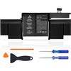 KXRSII A1582 A1493 batteria per MacBook Pro 13 Pollici Retina A1502 (Inizio 2015, Metà 2014, Fine 2013) EMC 2678 2835 2875 MacBookPro12,1, MacBookPro11,1 11.42V 74.9Wh - Alte prestazioni