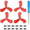 Fanxinzttc Set di 4 Eliche di Ricambio per Droni DJI NEO 2, 2217S Ali Colorate a Bassa Rumorosità, Parti di Ricambio a Sostituzione Rapida con Cacciavite e Viti (Red)