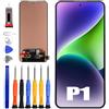 ERYNK Display LCD per Oukitel P1 [con impronte digitali] [6,7 pollici] Display LCD Touch Screen Digitizer con set di attrezzi