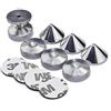 PrecisionGeek Alluminio Spike/Cono absorber per altoparlanti vite + piedino - 4 pz (Cuscinetto per settore biadesivo)