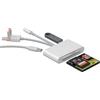 ZOIOT Lettore Schede SD,Lettore SD Card, 5 in 1 Lettore SD & Adattatore USB OTG, Adattatore SD con Slot per Schede Micro SD/SD, Supporta SD/Micro SD/SDHC/SDXC