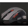 ELLENNE Mouse Gaming Wireless Senza Fili 1200 DPI 6 Tasti Ottico Laptop Gioco PC (Black)
