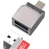 Aksenli Adattatore USB C a USB OTG 3.0 Lettore Schede Micro SD(2in1)per iPhone 16 Pro Max per Apple Type C Fotocamera Foto Chiavetta Memoria carte TF Memory Scheda Card Reader per iPad Compatibile per Samsung