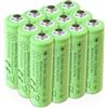 SPMST Batterie ricaricabili AA, 1200 mAh, NiMH, ricaricabili fino a 1000 volte, pre-caricate con 12 pezzi
