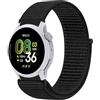 GIOPUEY Nylon Cinturini Compatibile con COROS Pace 4, Traspirante Sport Loop Cinturino in Morbido Nylon Intrecciato, Donne Uomo - Black