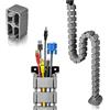 Duronic CM1DM SR Canalina per la gestione dei cavi - Regolabile in altezza - 4 canali per tavoli da ufficio - lunghezza 130 cm - Ideale per postazioni di lavoro - Agento