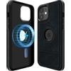 COODIO Logo-View Custodia in Pelle per iPhone 11 6,1 Pollici, Cover Magnetica Compatibile con MagSafe, Custodia Sottile e Creativa, Nero