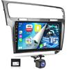 NHOPEEW 2G+64G Android Autoradio per VW Golf 7 MK7 2012-2020 - Senza fili Carplay e Android Auto - 10.1 pollici Android Stereo con WiFi EQ GPS Mirror Link FM RDS + Telecamera posteriore