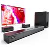 Hiwill 5.1CH Soundbar TV, Dolby Atmos Casse Home Theatre, 6,5 Subwoofer Senza fili, 2 Altoparlanti Surround Cablati, Home Cinéma Enceintes Téléviseur, 420W Potenza di Picco, eARC, HiElite A51PRO