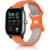 KeeFos 20MM Cinturino per Amazfit T-Rex 3 Pro 44mm/Active 2 Square/Active 2/GTR Mini/GTR 42mm/GTS 4/GTS 4 Mini/3/2e/2 Mini/2/Bip 3 Pro/Bip 3, Cinturino Sportivo in Silicone - Arancione