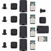 The Lord of the Tools Set di 5 Connettori USB 3.1 Tipo C Fai da te di Ricambio 24 pin USB-C Maschio OTG Host Tipo 5.1k Resistenza Accessori Elettrici Nero