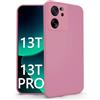 N NEWTOP Cover Compatibile per Xiaomi 13T e 13T PRO, Custodia TPU SOFT Gel Silicone Ultra Sottile Flessibile Case Posteriore Protezione Fotocamera Anti Urto Guscio Scocca Colorato Thin (Rosa)