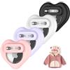 DDJ Custodia nascosta DDJ per Air GPS Tag Kids, confezione da 4 per Apple Tag Tracker Holder per bambini con spilla invisibile, anti smarrimento, per bambini, anziani, scarpe (nero bianco rosa viola)