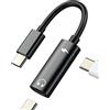 HOYULLI Adattatore USB C Jack Cuffie Caricabatterie (2 in 1) per Apple Doppio Tipo C DAC Audio Ricarica Connettore per iPhone 16 15 Pro MAX per iPad Headphone Adapter Compatibile con Samsung S25 S24 S23