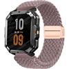GIOPUEY 22mm Cinturini Magnetica Compatibile con Blackview W60/W70 Pro/W80 PRO, Cinturino in Morbido Nylon Intrecciato [Unisex] [Traspirante] - Purple