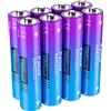 Pallus Batterie Ricaricabili al Litio AAA, Confezione da 8, 1100 mWh ad Alta Capacità, Fino a 1600 Ricariche, Ricarica Rapida in 2 Ore, Batterie per Torce, Telecomandi, Microfoni