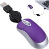 Hemobllo Mini mouse USB retrattile cablato mouse per computer 1000 Dpi tracciamento ottico impugnatura ambidestra rotella di scorrimento a 3 vie notebook portatile per desktop laptop casa e ufficio