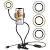 UBeesize Selfie Ring Light, supporto per telefono cellulare per streaming dal vivo, per video di trucco