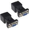 EMSea 2PCS 9-Pin RS232 DB9 a RJ45 adattatore seriale DB9 femmina a RJ45 femmina Ethernet convertitore per dispositivi standard D-sub RS-232 9 pin stampante computer portatile