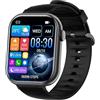 Blueshaweu Cinturino compatibile con KIQULOV, AMZSA,AKUMAKA P45 Smart Watch Cinturino, cinturino di ricambio in silicone compatibile con P45/HOETEK L31/Hwagol G20 Smartwatch (nero)