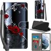 Haninsuze Cover per Samsung Galaxy S22 Ultra Custodia Cover Pelle Libro Portafoglio con Porta Carte Magnetica Protezione Antiurto Cuoio Flip Case Custodia Cover per Samsung S22 Ultra, farfalla rosa