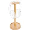GEEKRIA Supporto in legno per cuffie over-ear, supporto per cuffie da gioco, supporto da scrivania con base portaoggetti compatibile con Sennheiser, Bose, Beats, Razer, HyperX, Sony (faggio)