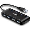 atolla, Hub USB 3.0 a 4 porte con interruttore singolo e LED, distributore, 5Gbps