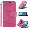 Jeelar ESONG Cover per Huawei P30 lite,PU Pelle Premium Portafoglio Flip Libro Case Magnetica Antiurto Custodia con [Slot per Schede] [Kickstand]-Rosa caldo
