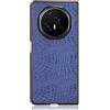 COQUE Custodia Honor Magic V3,Trama di Coccodrillo Custodia per Cellulare per Honor Magic V3-Blu
