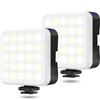 Zeadio Luce LED per Fotocamera - Temperatura Colore Regolabile 3000K-7000K, CRI ≥95, Video Luce Portatile Tascabile per DSLR/Riprese su Tavolo/Selfie/Cellulare/Fotografia, Confezione da 2