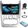 Inefala [4G+128G]Inefala Android 15 Autoradio per Renault Logan Sandero 2009-2015/Dacia Duster 2010-2017 con Wireless Carplay Android Auto, 9 Stereo Auto Bluetooth con Navi GPS WiFi RDS/FM Retrocamera Mic