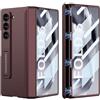 COQUE Custodia Galaxy Z Fold 6,Pellicola Protettiva Guscio Integrato Guscio Pieghevole All-Inclusive,Cover Telefono Pieghevole per Samsung Galaxy Z Fold 6 5G-Borgogna