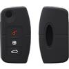 kwmobile Cover Chiavi Auto Compatibile con Ford con 3 tasti pieghevole - Custodia Protettiva Chiave Auto Copri Telecomando Gomma - Portachiave Macchina Silicone