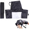 EceoThsy Custodia Protettiva Impermeabile in Nylon Per Fotocamere Reflex DSLR - Copertura Antipioggia Per Modelli Fujifilm, Canon, Sony Con Chiusura Regolabile E Accesso Facile Ai Comandi - Nero