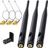 Jaxiyun 5dBi 868MHz Lora Antenna SMA Maschio 195mm + Cavo IPEX a SMA Femmina, 50 Ω, VSWR <1,5 per Meshtastic Lora/ESP32/LoRa32V3/HTCC-AB02S/LoRa32u4 II (3PCS)