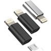 zoyuzan Adattatore Lightning Charging (3 pezzi) micro USB dado su connettore maschio Apple Converter MFI Certified per iPhone 14 Pro Max 7 8 Plus Android cavo di ricarica presa Converter Data Sync