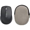 kwmobile Custodia Mouse Wireless per Logitech MX Anywhere 3 / Anywhere 3S - Cover Mouse Wireless Gaming con Cerniera - Astuccio in Velluto a Coste e Neoprene - Grigio