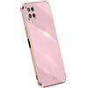 RankOne La Custodia del Telefono è Adatta per Samsung Galaxy A12 / M12 / A12 Nacho (6.5 Inches), Case per Cellulare in Silicone con Telaio Galvanico - Viola