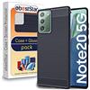 ebestStar - Cover per Samsung Galaxy Note20 (4G, 5G), Custodia Protezione Carbonio Design, TPU Morbida Antiurto, Blu scuro
