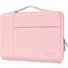 MOSISO 16 pollici Custodia Laptop, 15-15.6 pollici Borsa PC con Maniglia Compatibile con MacBook Pro 16, HP, Acer, Dell, Lenovo, ASUS Notebook, Borsa Multifunzione Poliestere Computer, Rosa Gesso