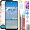 YHX-OU 6.43'' Nero+Telaio Schermo per Xiaomi Redmi Note 12s 4G 2303CRA44A, 23030RAC7Y, 2303ERA42L LCD Display Touch Screen Completo Digitizer Ricambio Assembly con Utensili Inclusi + Vetro temperato