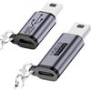 BORLTER CLAMP 2 Pack Adattatore da USB C a Mini USB/Adattatore da Micro USB a Mini USB