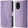 CaseGla Cover per Honor 200 Pro custodia portafoglio Viola | Blocco RFID, 3 scomparti carte, 1 tasca banconote, Chiusura magnetica, Supporto, Pelle PU flip cover per Honor 200 Pro
