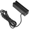 VBESTLIFE Lettore di schede a Striscia Magnetica USB, MSR580 Lettore di schede magnetiche azionato a Mano 3 Tracce Mini Mag Hi Co Swiper