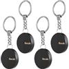 Nutale Trova Oggetti - 4PCS Key Finder Localizzatore di oggetti Bluetooth Tracker con portachiavi per Chiave, portafoglio Chiave casa o Chiave macchina - Vano Batteria Indipendente