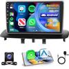 Roinvou Radio per Renault Megane 3 2008-2014, 2+64G Wireless CarPlay Android Auto, Android Autoradio 9 Pollici Stereo Auto Wi-Fi GPS Bluetooth EQ FM/RDS SWC Telecamera Posteriore
