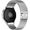 HinZann 22mm Cinturino per Huawei Watch GT 7/GT 7 Pro/Runner 2/GT6/GT6 Pro | (Argento) Magnetico, Acciaio Inossidabile, Metallo Cinturini di Ricambio per Huawei Watch Ultimate 2/ GT5 Pro/ GT5/ GT4 46mm
